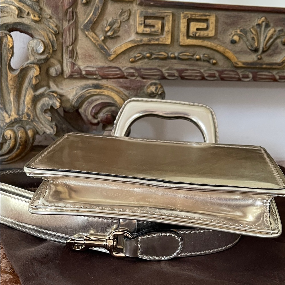 Gucci Vintage Metallic Silver Mini Top-Handle Bag( Milan Fashion Show) - Picture 9 of 12